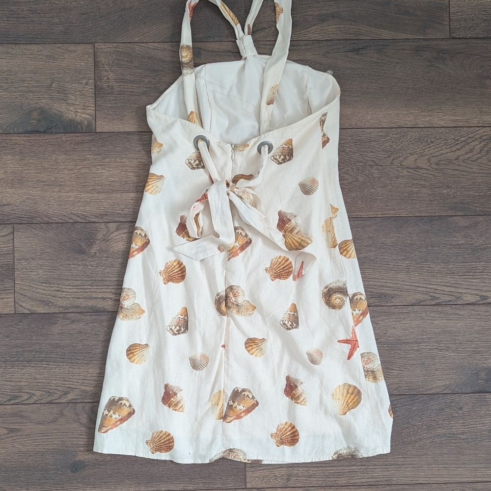 🐚 Seashell Print Halter Dress - Picture 6 of 6